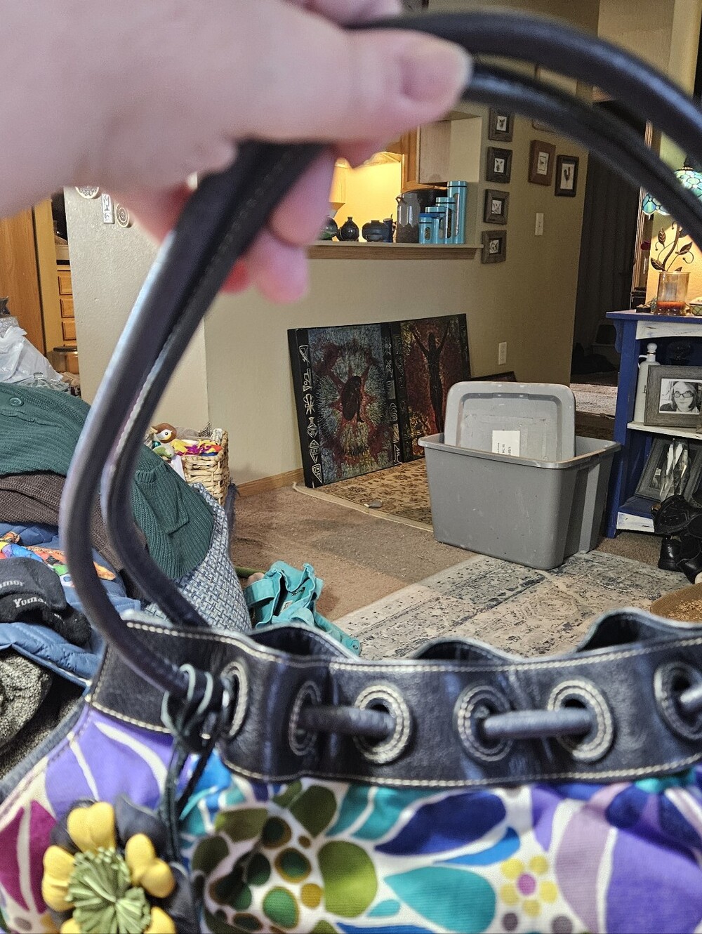 Brighton Purple Teal Floral Hobo with Multicolor Accents - Picture 16 of 16